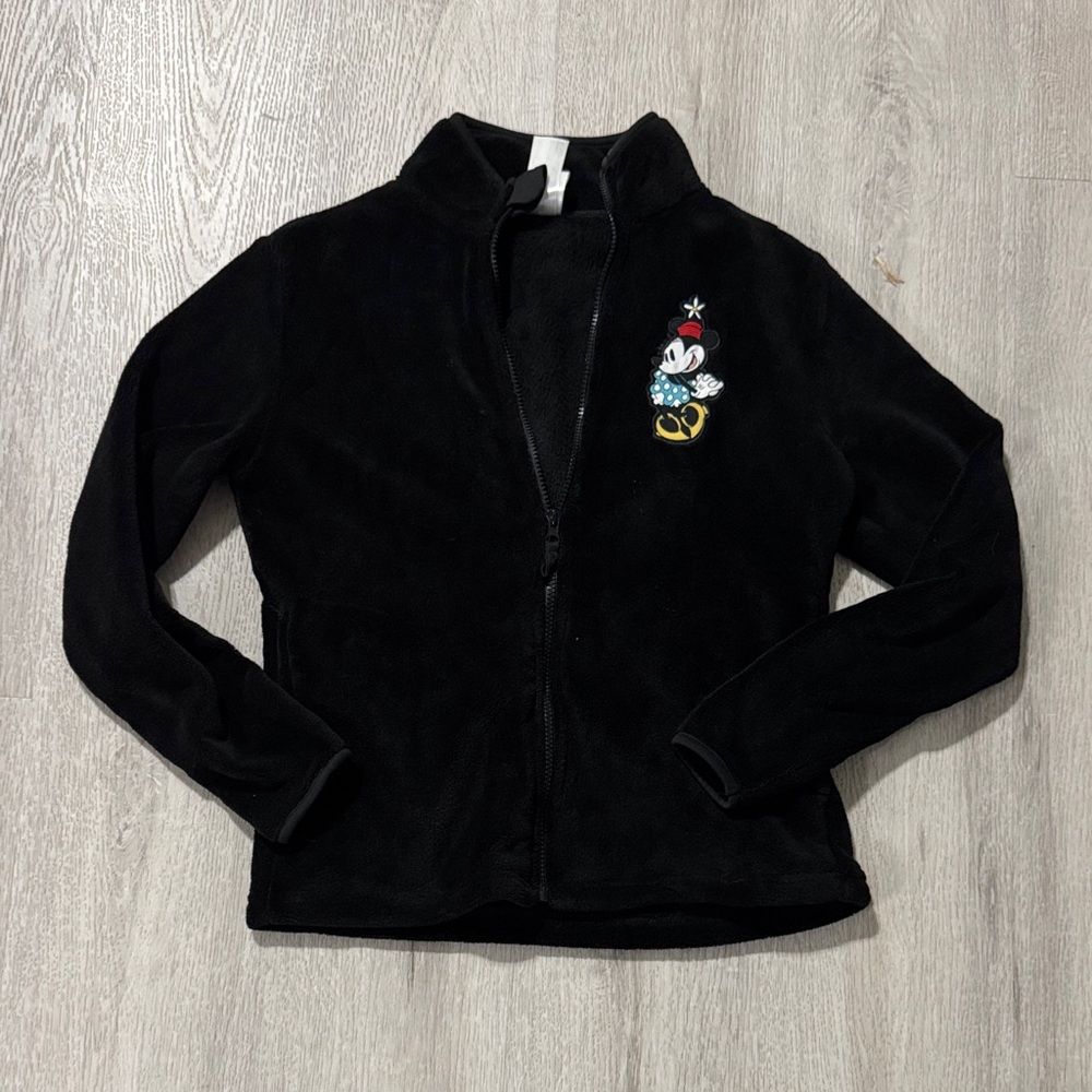 Disney Black Zip-Up Fleece